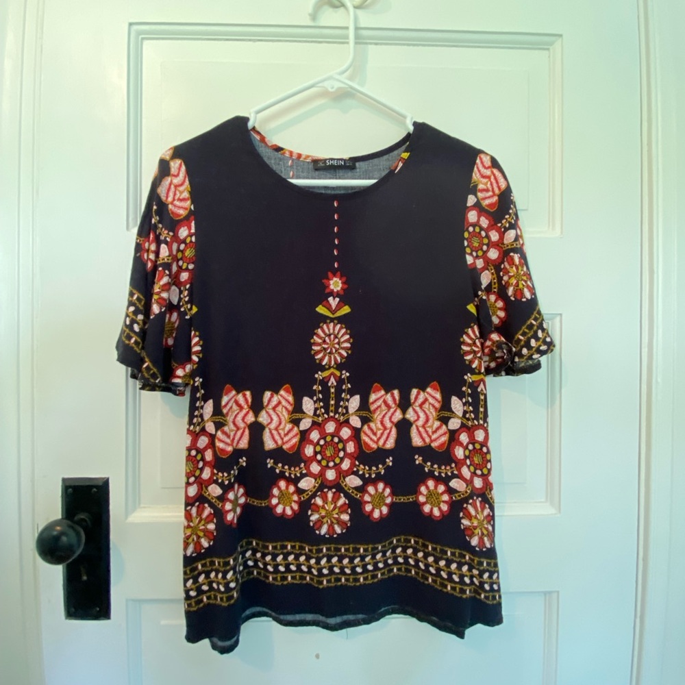 Flower print shirt by Shein